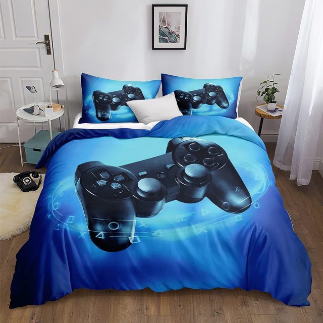 Gamer Bedding Sets for Boys Gaming Duvet Cover Set Video Games Comforter