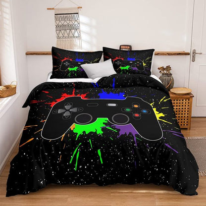 Gamer Bedding Sets for Boys Gaming Duvet Cover Set Video Games Comforter