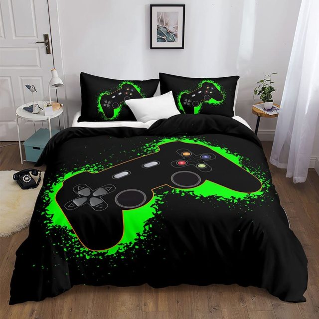 Gamer Bedding Sets for Boys Gaming Duvet Cover Set Video Games Comforter