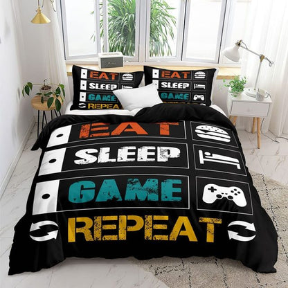 Gamer Bedding Sets for Boys Gaming Duvet Cover Set Video Games Comforter