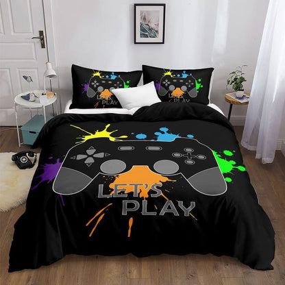 Gamer Bedding Sets for Boys Gaming Duvet Cover Set Video Games Comforter
