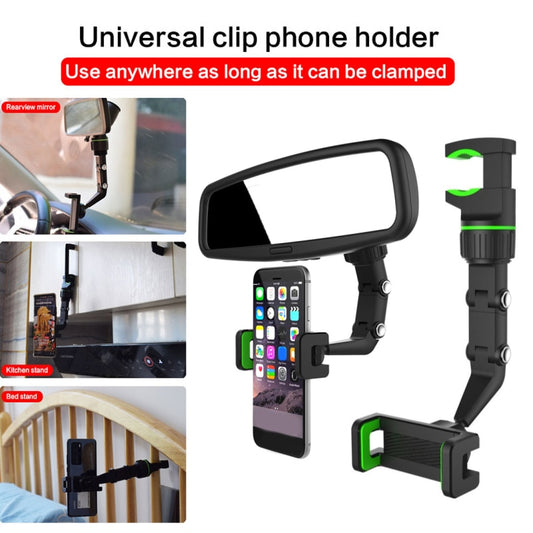 Multifunction Rearview Mirror Phone Holder Car Rearview Mirror Mount Phone Holder For iPhone 12 GPS Seat Smartphone Car Holder