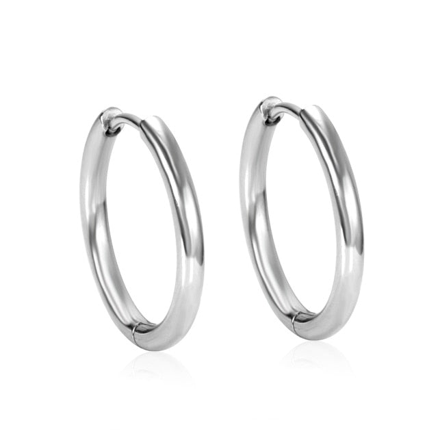 LUXUSTEEL 1Pairs/2pcs Trendy Small Hoop Earrings Women Girl Coloful