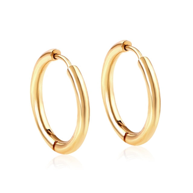 LUXUSTEEL 1Pairs/2pcs Trendy Small Hoop Earrings Women Girl Coloful