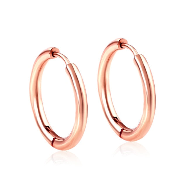 LUXUSTEEL 1Pairs/2pcs Trendy Small Hoop Earrings Women Girl Coloful