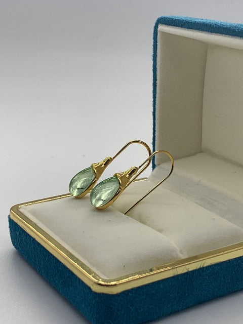 Trendy Women Earrings 4 Colors Delicate Gold Color Inlay Natural Stone