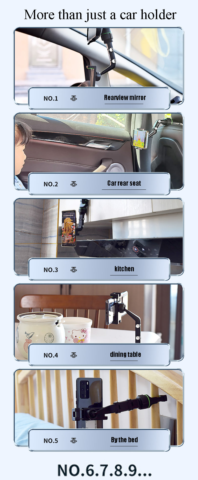 Mirror Bracket Cell Phone Holder