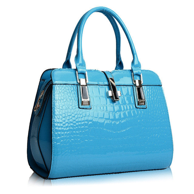 Europe women leather handbags PU handbag leather women bag patent handbag - Shopy Max