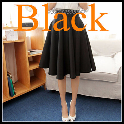 In The Autumn And Winter Grown Place Umbrella Skirt Retro Waisted Body Skirt New