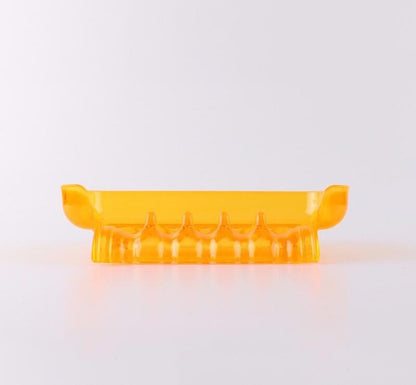 Soap Storage Box Dish Case Makeup Organizer Water Drain Sponge Holder For Kitchen Double Sucker Bathroom Kitchen Organizer