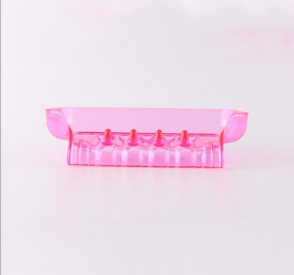 Soap Storage Box Dish Case Makeup Organizer Water Drain Sponge Holder For Kitchen Double Sucker Bathroom Kitchen Organizer