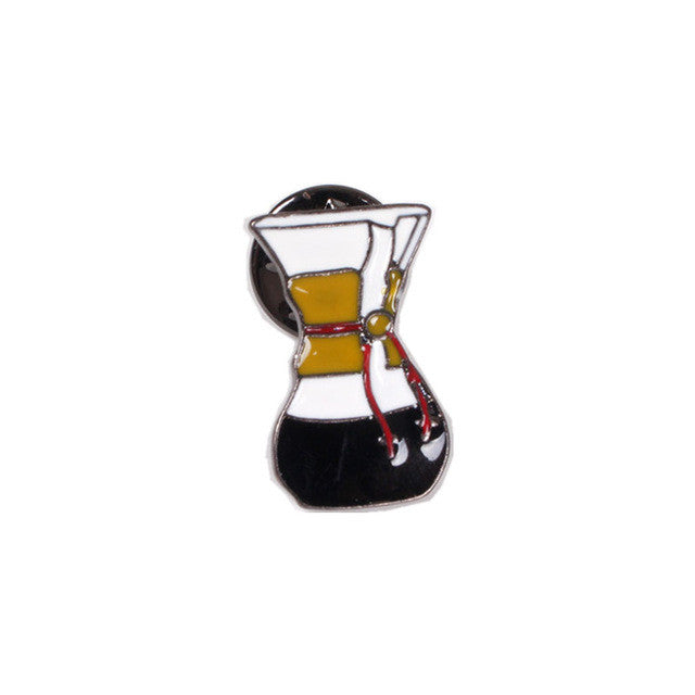 QIHE JEWELRY Hand Punch Pot AeroPress Chemex Filter Bowl Coffee Enamel Pins Shirt Bag - Shopy Max