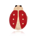 Enamel Ladybug Insect Brooch Pin Crystal Metal Women Fashion Jewelry Garment - Shopy Max