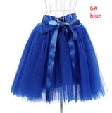 Skirts Womens 7 Layers 50 cm Midi Tulle Skirt American Apparel Tutu Skirts Women - Shopy Max