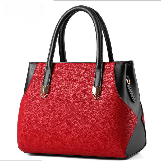 women tote bag fashion leather bags female high quality handbags patchwork shoulder bags women bag SC0215