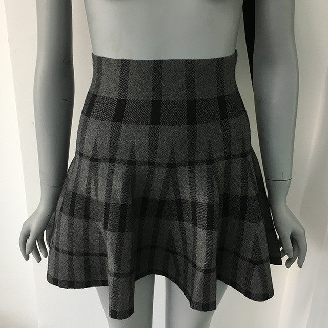 Spring Skirts Women's 2017 Autumn New Design Fashion High Waist Short Mini Pleated - Shopy Max