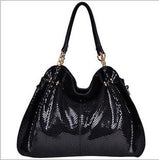 Classic female zipper genuine leather serpentine luxury tote bag high quality sac a main women bolsas