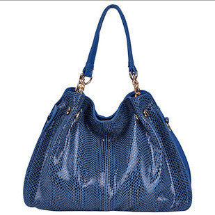 Classic female zipper genuine leather serpentine luxury tote bag high quality sac a main women bolsas