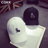 COKK Hip Hop Embroidery Caterpillar Peaked Cap Snapback Hats