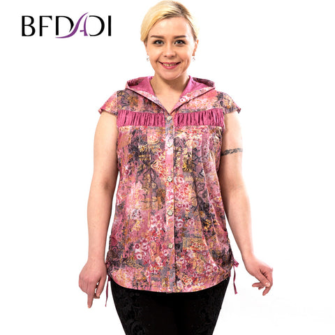 BFDADI 2016 Fashion T-shirt Casual Women Letter Tops Short Sleeve Loose T Shirt Plus Size