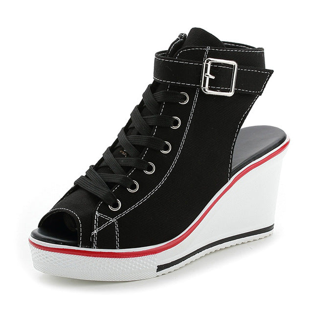 New Ladies Platform Sandals Summer Open Toe Sandals Women's Shoes Slope