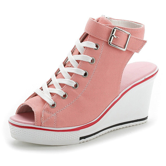 New Ladies Platform Sandals Summer Open Toe Sandals Women's Shoes Slope