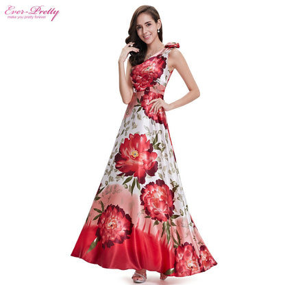 Elegant Formal Evening Dresses 2016 Ever Pretty HE09623 One Shoulder  Floral Print