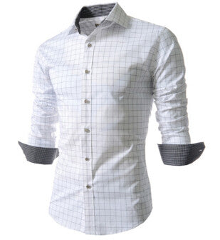 Camisa Masculina Slim Fashion Men Shirt 2016 New Brand Casual Long-Sleeved