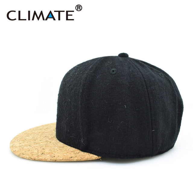 CLIMATE 2017 Unique Wood Peak Woolen Warm Snapback Caps Extra Heavy Autumn Winter Thicken Man Women Adjustable Baseball Caps Hat