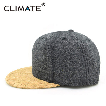 CLIMATE 2017 Unique Wood Peak Woolen Warm Snapback Caps Extra Heavy Autumn Winter Thicken Man Women Adjustable Baseball Caps Hat