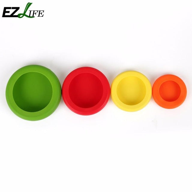 EZLIFE Random Color 4pcs/set Vegetable Fruit Huggers Plastic Colorful Food Huggers To Keep Your Food Safe Fresh Kitchen Tools