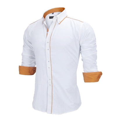VISADA JAUNA Men Shirts Europe Size New Arrivals Slim Fit Male Shirt Solid