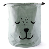 Newest Animal Face Linen Desk Storage Box Holder Jewelry Cosmetic Stationery Organizer Bag #94879