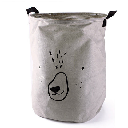 Newest Animal Face Linen Desk Storage Box Holder Jewelry Cosmetic Stationery Organizer Bag #94879