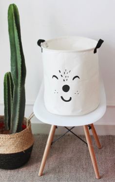Newest Animal Face Linen Desk Storage Box Holder Jewelry Cosmetic Stationery Organizer Bag #94879