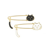Fashion Exquisite Enamel Pin Kitty Cat Tail Brooch Pins Reto Brooches For Women Jewelry Brooch