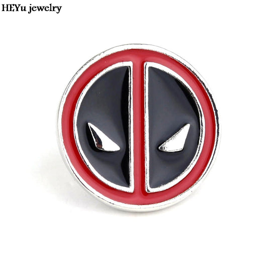 Top Grade Deadpool Pin Brooch  darth vaderdoctor who brooches jewelry  red enamel pin badge pin fashion Dress Accessory