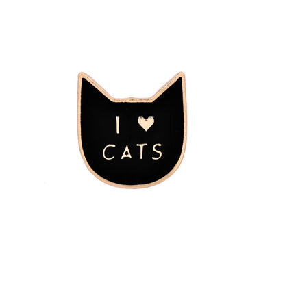 Cat"I Love Cats"Cactus Clothes Paper Airplane Enamel Pins Brooch Jacket Collar Decorative Jewelry Classic Anime Cartoon Brooches