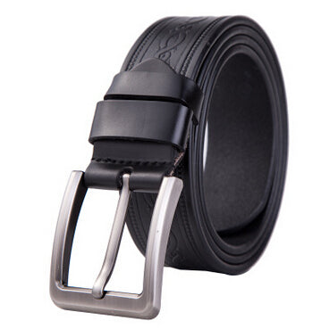 GEERSIDAN genuine leather belt men luxury brand famous designers high quality ceinture homme Pin buckle wide jeans vintage black