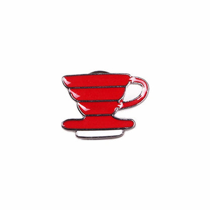 5in1 Jewelry Coffee Hand Punch Pot AeroPress Chemex Filter Bowl Coffee Enamel Pins Shirt Bag