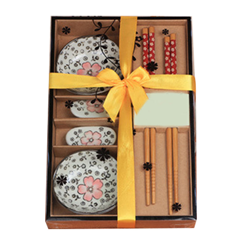Wholesale Dinnerware Sets, Icarekit, Japanese tableware set Ceramics Sushi Saucer Set for Two in Gift Box 460553