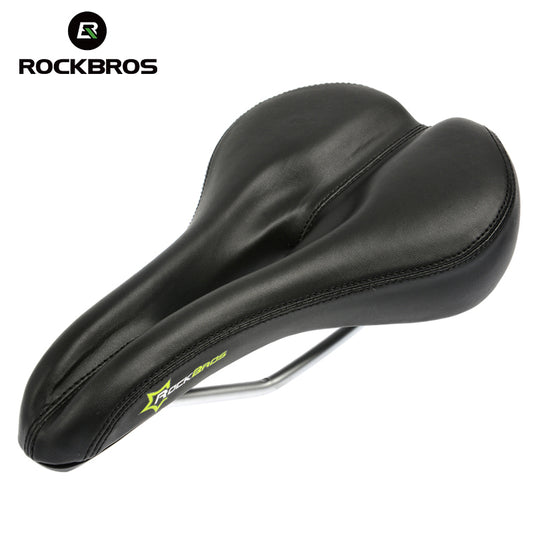 RockBros Synthetic Leather Steel Rail Hollow Saddle Breathable Soft Cushion Road MTB Fixed Gear Bike Bicycle Cycling Seat Saddle