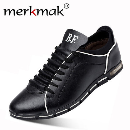 Merkmak Big Size 38-48 Men Casual Shoes Fashion Leather Shoes for Men Summer - Shopy Max