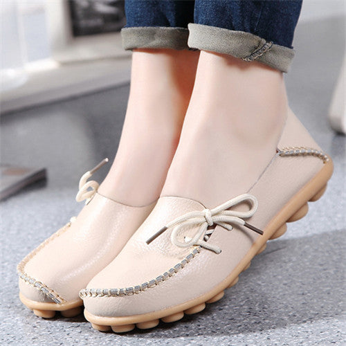 2017 New PU Leather Women Flats Moccasins Loafers Ladies Shoes Wild