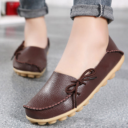 2017 New PU Leather Women Flats Moccasins Loafers Ladies Shoes Wild
