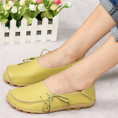 2017 New PU Leather Women Flats Moccasins Loafers Ladies Shoes Wild