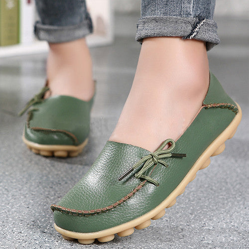 2017 New PU Leather Women Flats Moccasins Loafers Ladies Shoes Wild