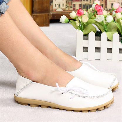 2017 New PU Leather Women Flats Moccasins Loafers Ladies Shoes Wild