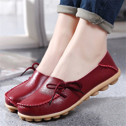 2017 New PU Leather Women Flats Moccasins Loafers Ladies Shoes Wild