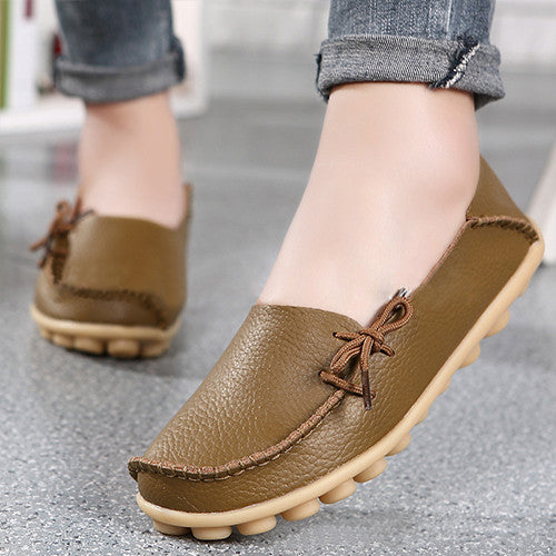 2017 New PU Leather Women Flats Moccasins Loafers Ladies Shoes Wild